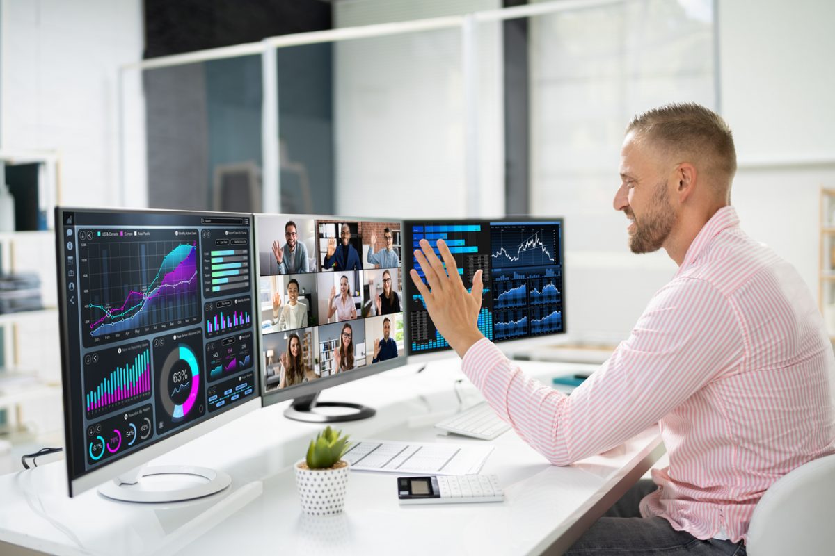 Online Webinar Meeting Or Video Conference Call
